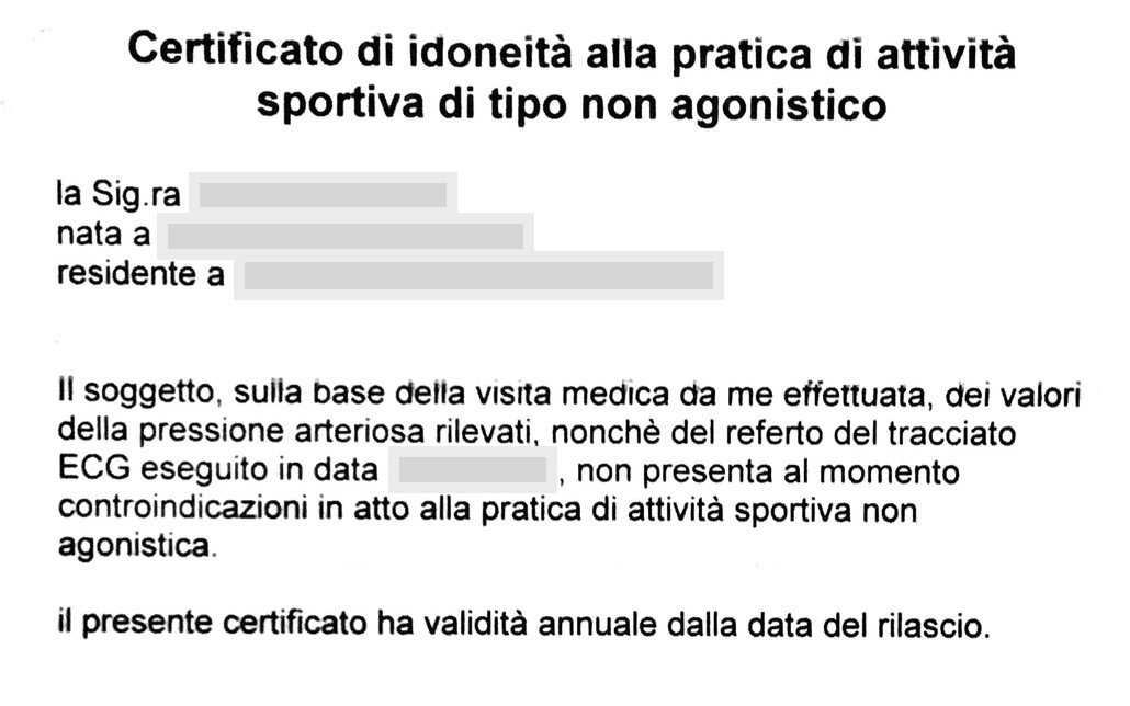 Certificati medici kayak/canoa freestyle